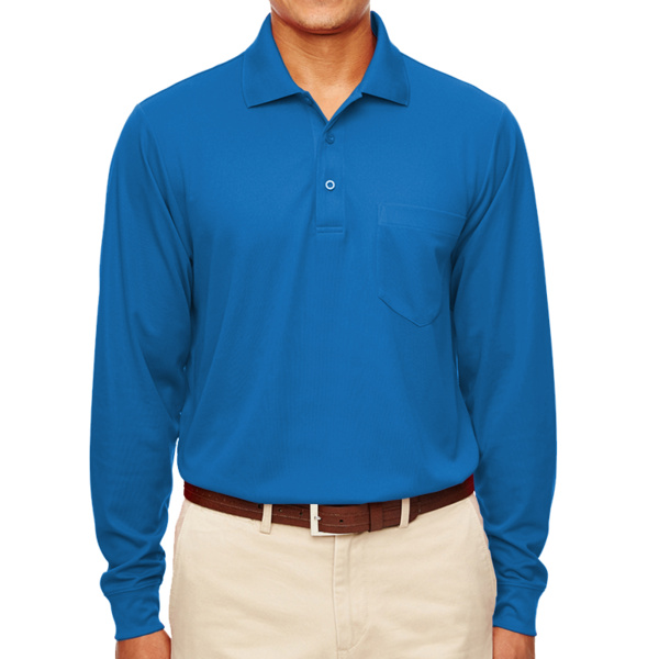 Adult Pinnacle Performance Long-Sleeve Piqué Polo with Pocket Thumbnail