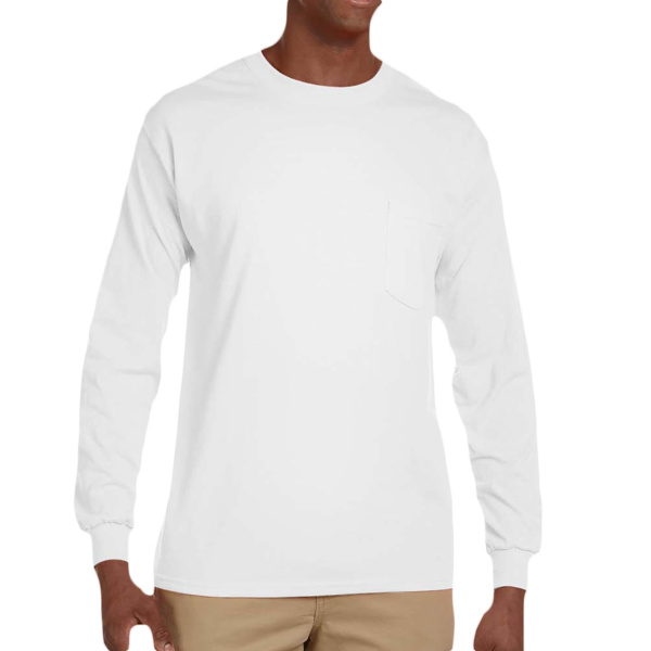 Adult Ultra Cotton® Long-Sleeve Pocket T-Shirt Thumbnail