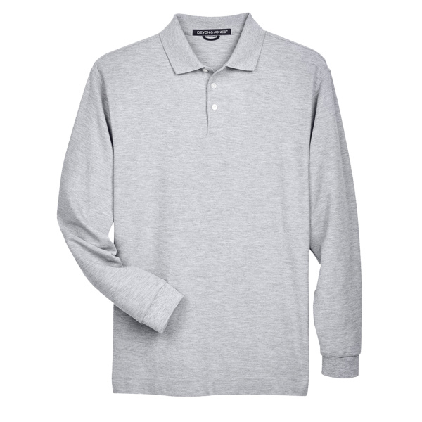 Men's Pima Piqué Long Sleeve Polo Thumbnail