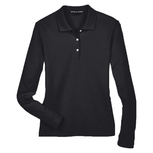Women's Pima Piqué Long Sleeve Polo Thumbnail