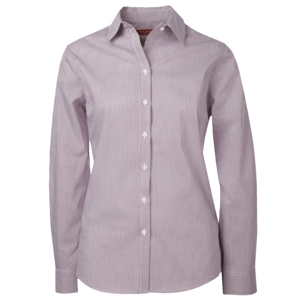 COAL HARBOUR® MINI STRIPE STRETCH WOVEN LADIES' SHIRT Thumbnail