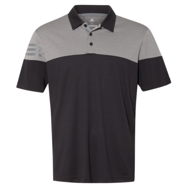 Heathered 3-Stripes Colorblocked Polo Thumbnail