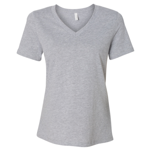 Women's Relaxed Heather CVC V-Neck Tee Thumbnail